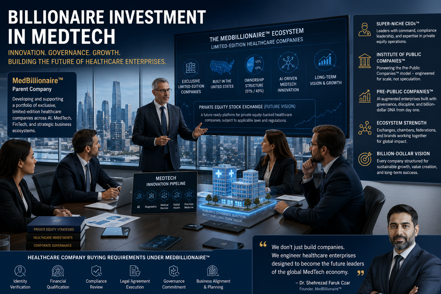 Billionaire Investment in MedTech How AI, Strategic Healthcare Enterprises, and MedBillionaire™ Are Transforming the Future of Healthcare Investment